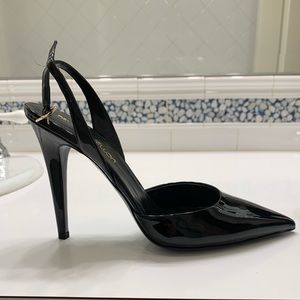 Tamara Mellon Jackpot Black Patent slingback pump